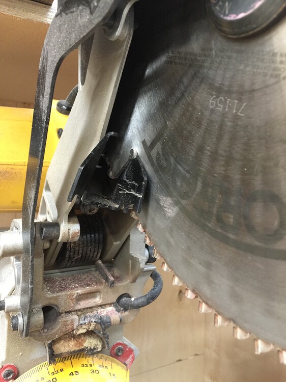 Miter saw damage Dallas Makerspace Talk