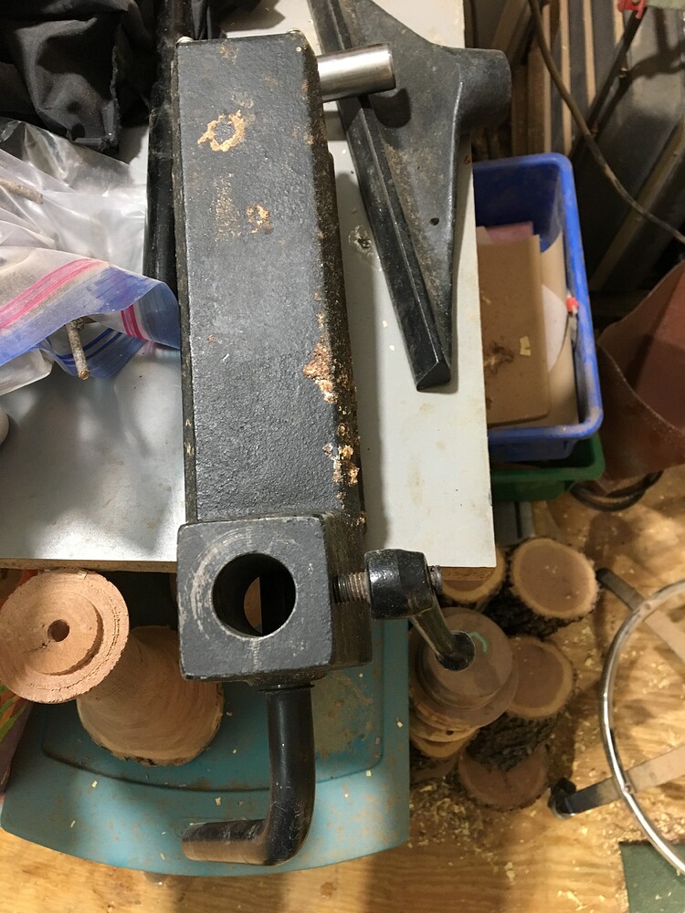 Reaming a wood lathe banjo Machine Shop Dallas Makerspace Talk