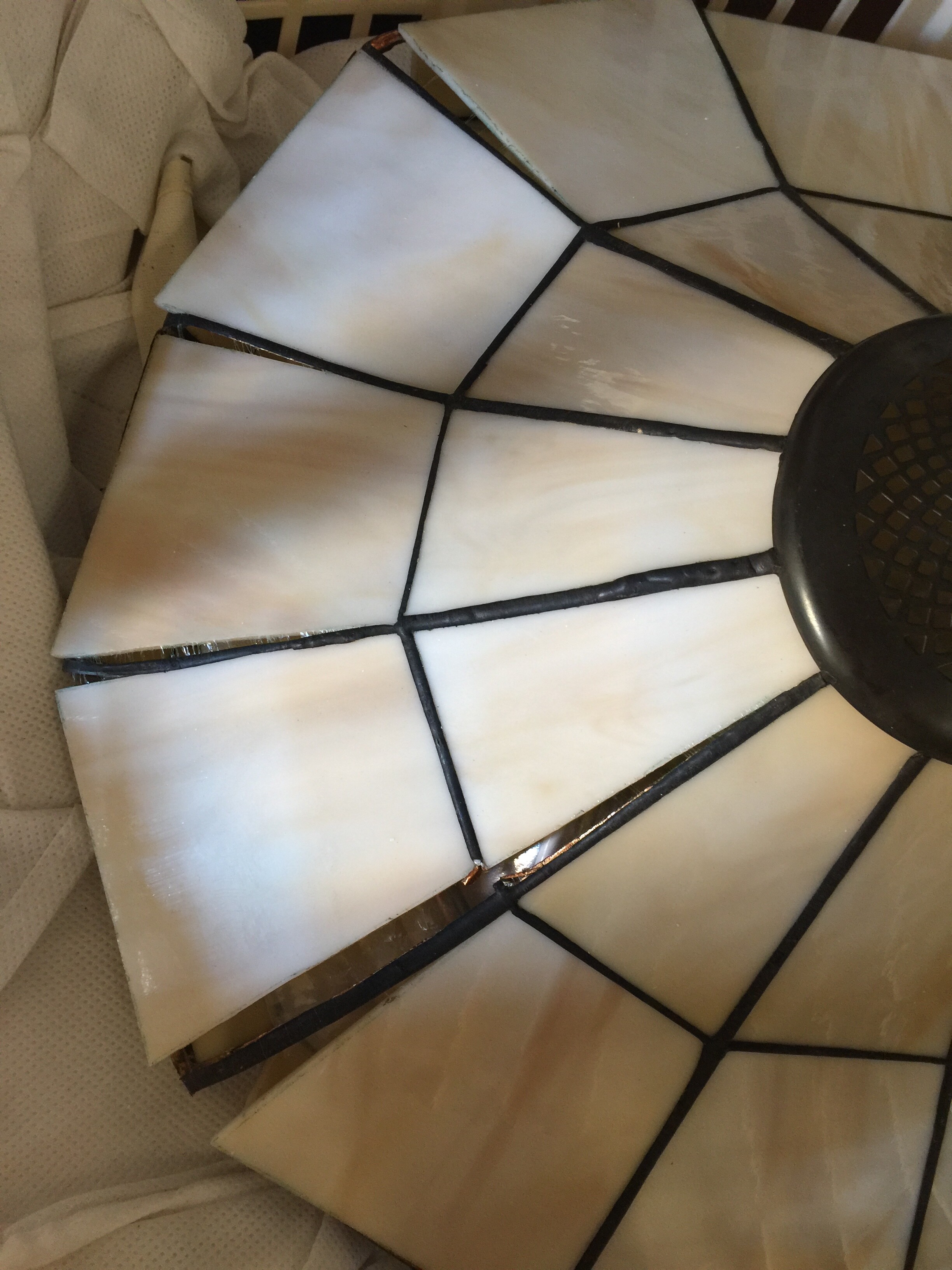 Marler 12/14/21 Stained Glass lamp shade repair Glass Working